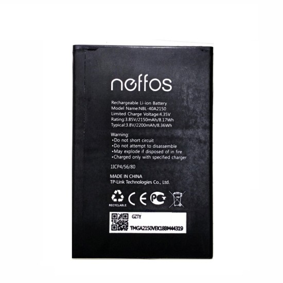 NEFFOS C5 PLUS ( NBL-40A2150 ) 3.8V 2200MAH BATTERY